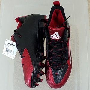 ADIDAS~Men's Sz 9-14~Red/Black Football Shoes NEW